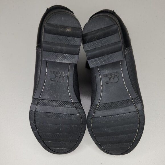 Sorel Danica Womens Size 6.5 Side Zip Waterproof Leather Booties Boots Black - Picture 7 of 9